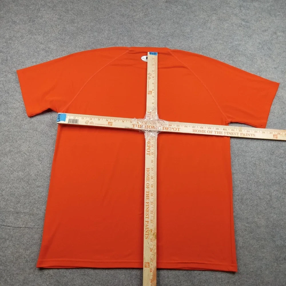 Under‎ Armour Shirt Mens Medium Orange HeatGear Raglan Short Sleeve Athletic Top